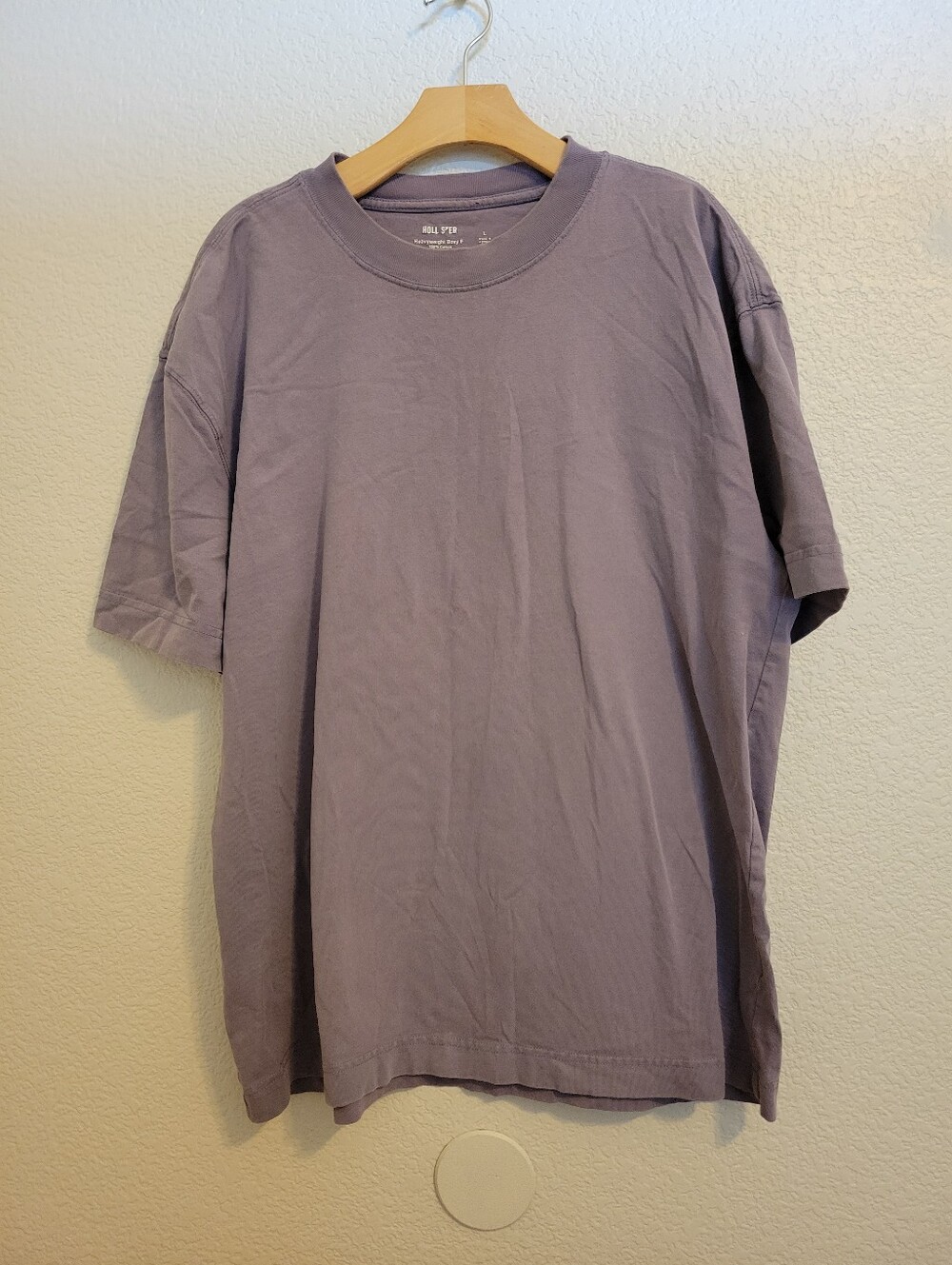 Hollister Short-Sleeve Crew Tee in Dusty Lavender Size L